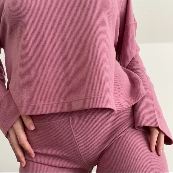 Blush pink Cozy Waffle loungewear set from Parade Underwear - Picture 3 of 5